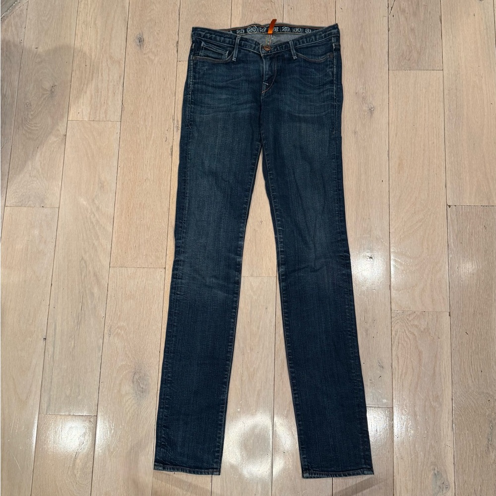 Earnest Sewn Dark Blue Low Rise Skinny Jeans sz 26